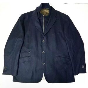 Kroon Ritchie Navy‎ Hybrid Sport Coat Blazer 46R Wool Cashmere W33070 $425 EUC